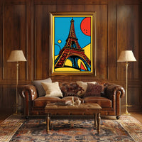 Pop Art Eiffel Tower Poster