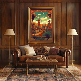 Enchanted Desert Cityscape Poster