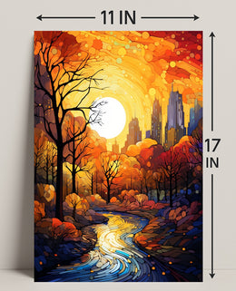 Autumnal Cityscape Poster