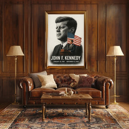 John F. Kennedy 35th President of the United States Reflections Poster