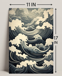 Oceanic Waves And Clouds Poster PosterGoat