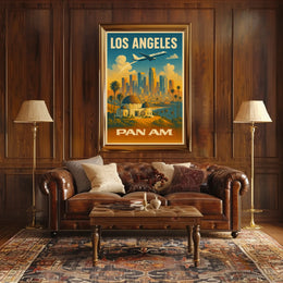 Los Angeles Pan Am Travel Poster