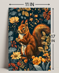 Red Squirrel in Enchanted Nature Animal Poster