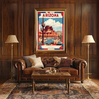 Arizona Desert Vintage Travel Poster