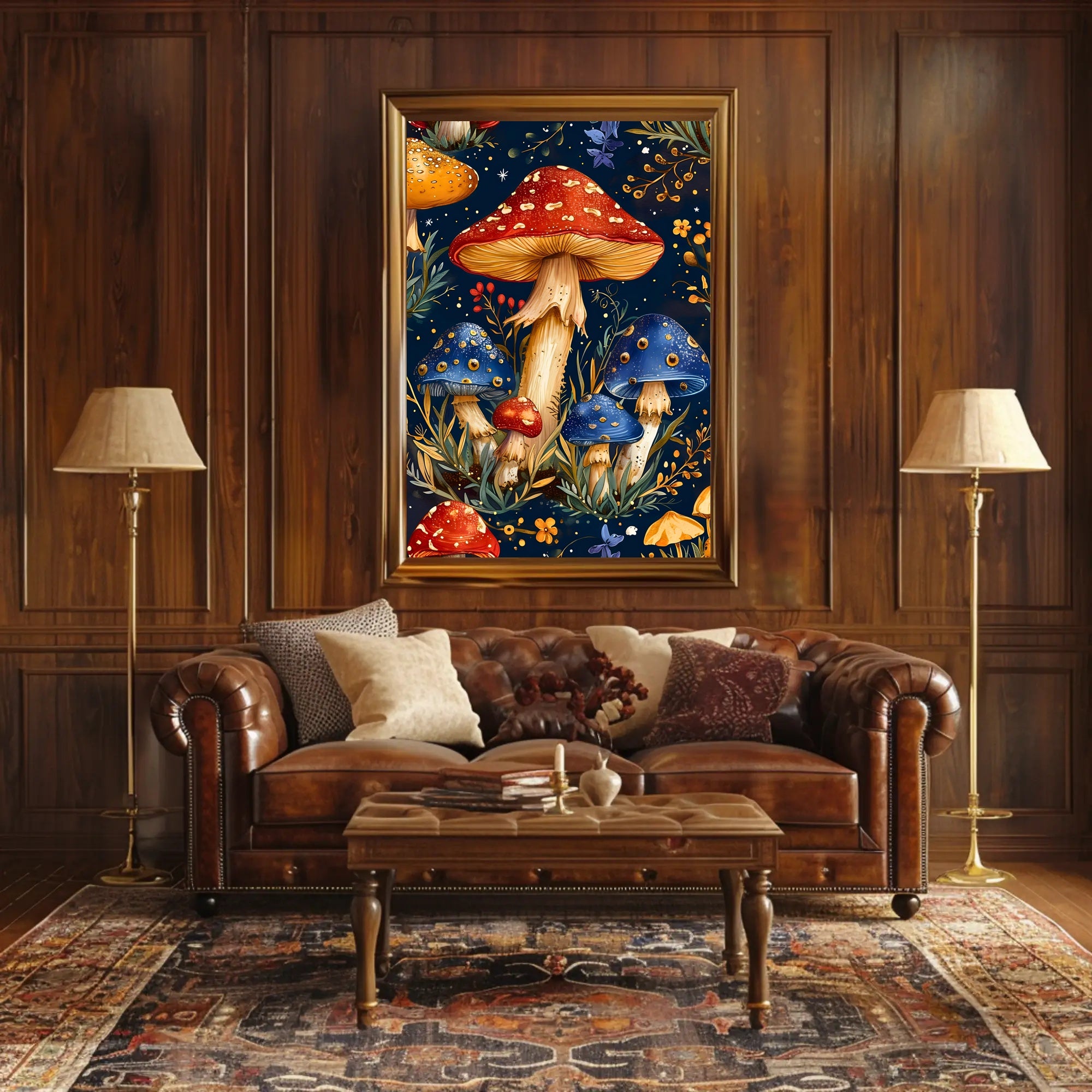 Mushroom Magic: Enchanted Forest Fantasy Art Poster