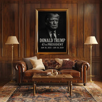 Patriotic Leader Portrait in Black and White Political Poster