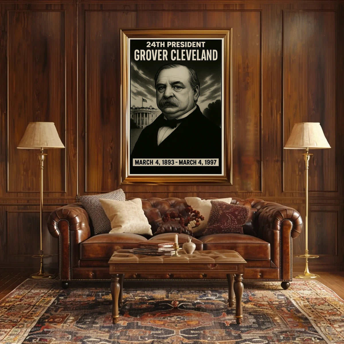 Grover Cleveland 24Th President Poster