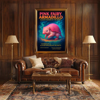 Pink Fairy Armadillo Illusive Wonder of the Desert Poster
