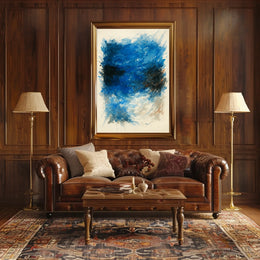 Abstract Blue Swirl Abstract Poster