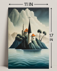 Enchanted Island Fortress Poster PosterGoat