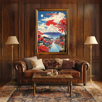 Gamagōri Mount Fuji Scenic Art Print - Cultural Poster
