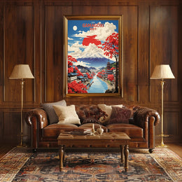 Gamagōri Mount Fuji Scenic Art Print - Cultural Poster