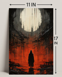 The Enigmatic Cloaked Figure Poster
