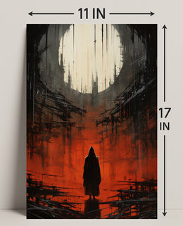 The Enigmatic Cloaked Figure Poster