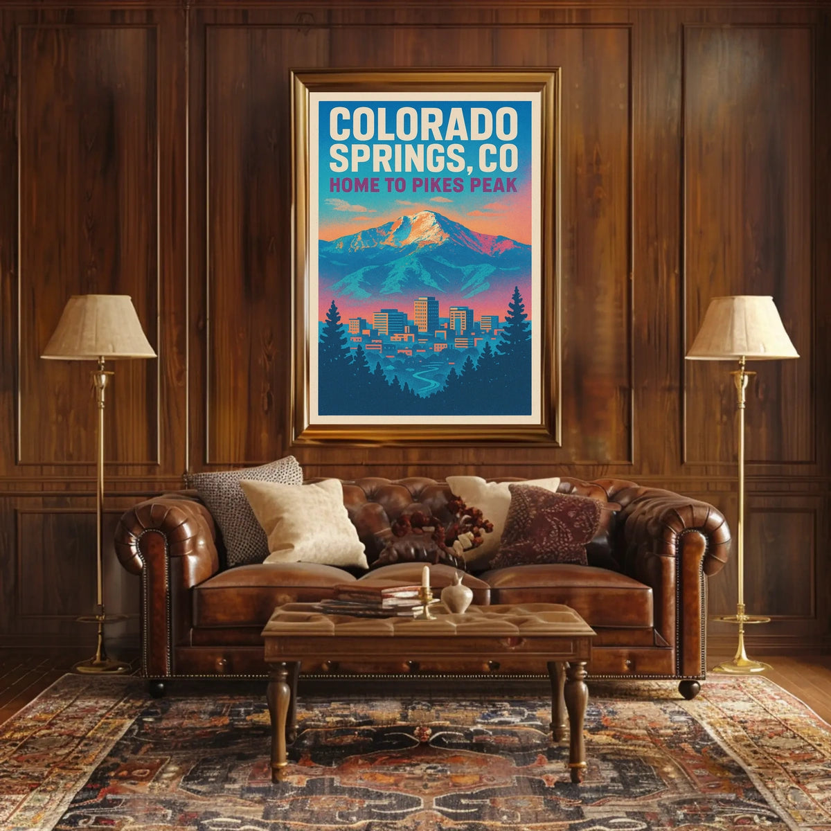 Colorado Springs, CO Home to Pikes Peak Poster