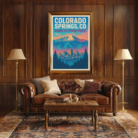 Colorado Springs, CO Home to Pikes Peak Poster