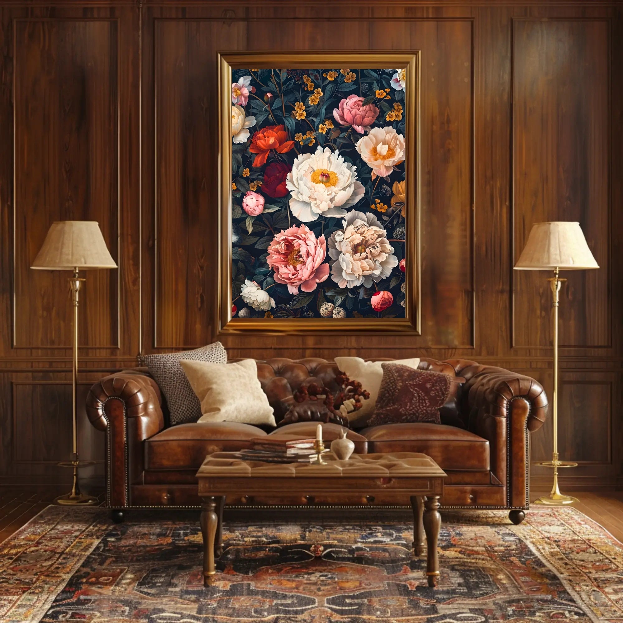 Elegant Floral Composition Print: Abstract or Artistic Poster