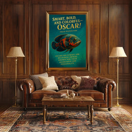 Oscar Fish Modern Art Poster: Bold & Colorful