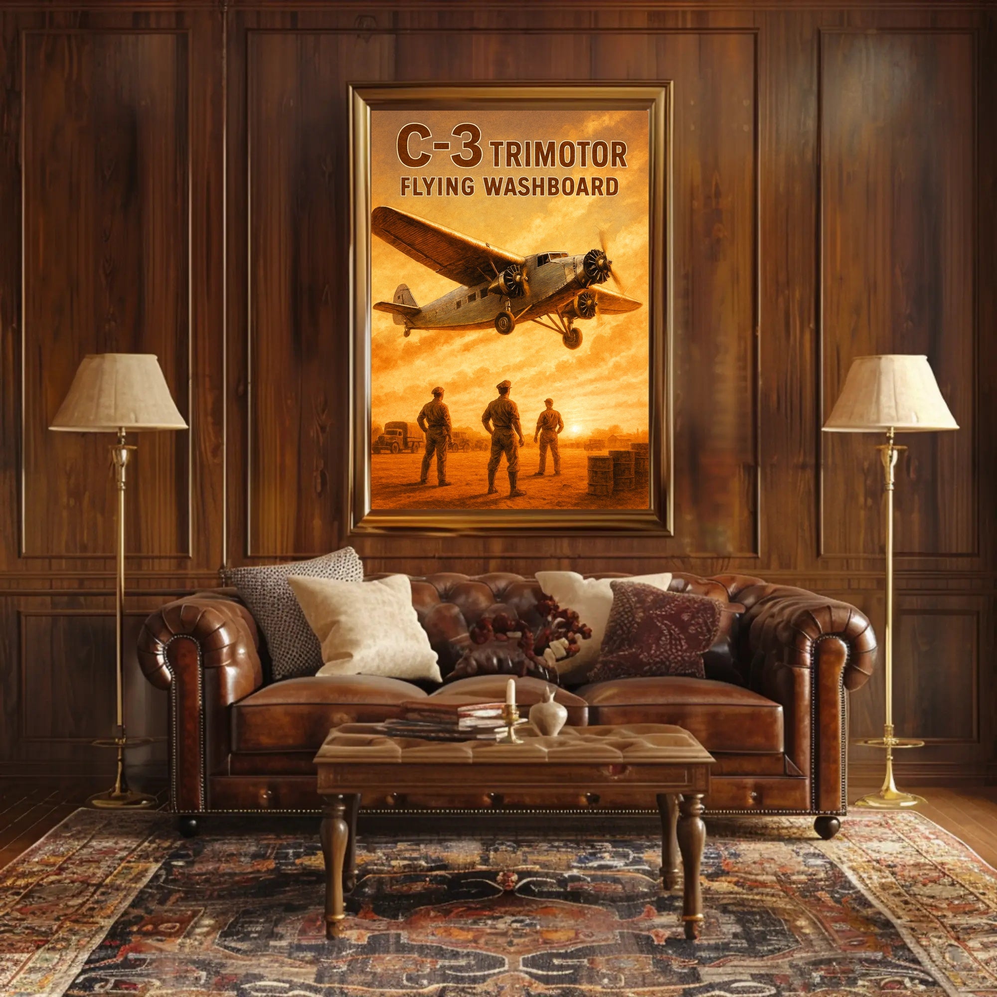 C-3 Trimotor - Flying Washboard Poster PosterGoat