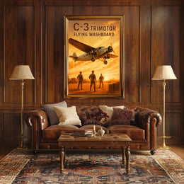 C-3 Trimotor - Flying Washboard Poster PosterGoat