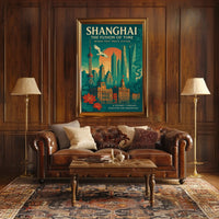 Shanghai Architecture Illustrative Modern Traditional Poster