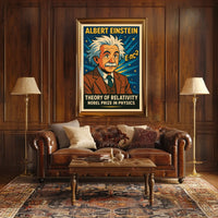 Einstein Relativity Vintage Science Poster