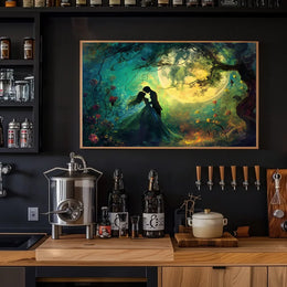Moonlit Lovers in Enchanted Forest Poster