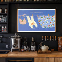 Playful Clothesline Poster