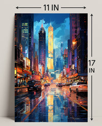 Neon Cityscape Poster