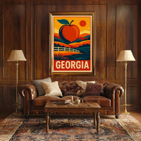 Georgia The Peach State Poster