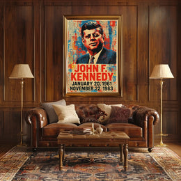 John F. Kennedy 35th President of the United States Street Art Mashup Poster