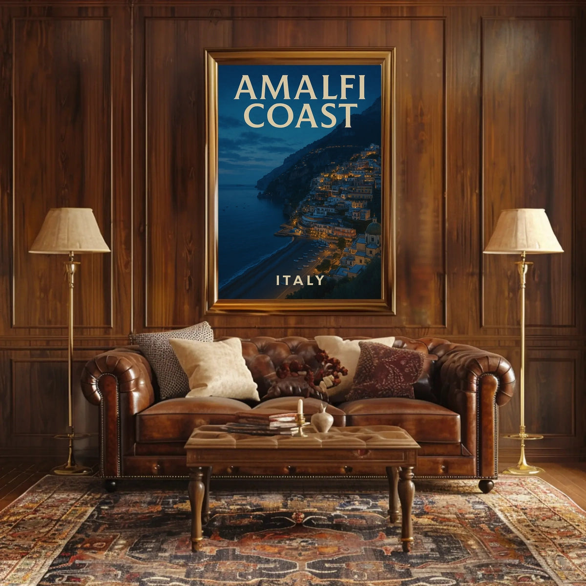 Amalfi Coast Italy Poster Wall Art 18x24 Inches Decor