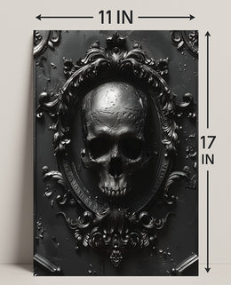 Gothic Skull Emblem Poster