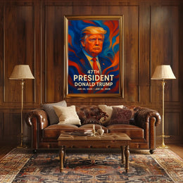 Presidential Vision Donald Trump Patriotic Cinematic Poster