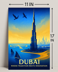 Dubai Where Tradition Meets Innovation Poster PosterGoat