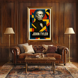 John Tyler 10th President of the United States Abstract Pop Poster