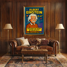 Einstein Relativity Vintage Science Student Poster