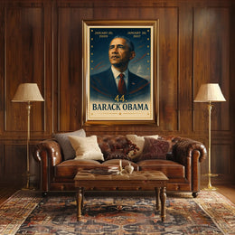 Barack Obama Stylized Portrait Historical or Presidential Poster