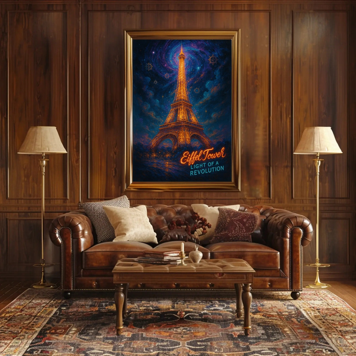 Eiffel Tower Light of a Revolution Poster