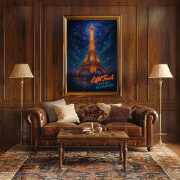 Eiffel Tower Light of a Revolution Poster
