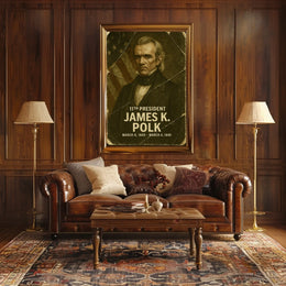 James K. Polk 11th President of the United States Damaged Photograph Poster