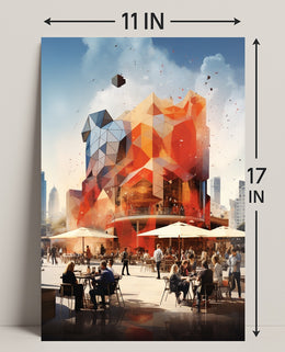 Geometric Urban Oasis Poster