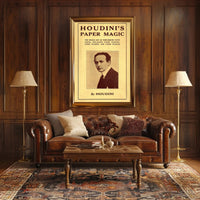 Houdini's Paper Magic: Vintage Cultural or Heritage Poster