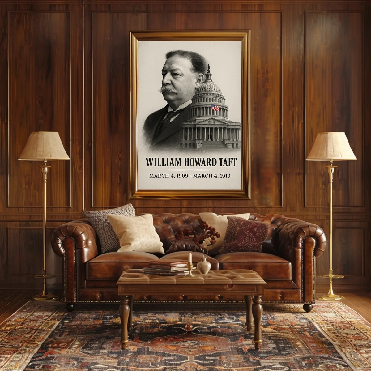 William Howard Taft 27th President of the United States Reflections Poster