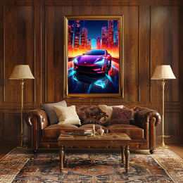 Futuristic Electric Elegance Poster PosterGoat