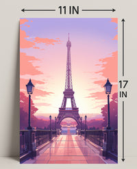 Sunset Over Paris Poster