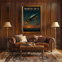 Martin XB-51 Jet Bomber Flight Military Recruitment Poster