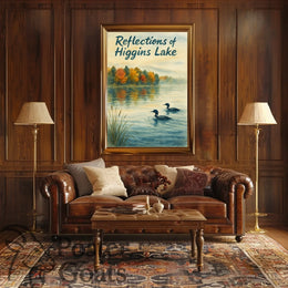Higgins Lake Autumn Serenity - Artistic Poster