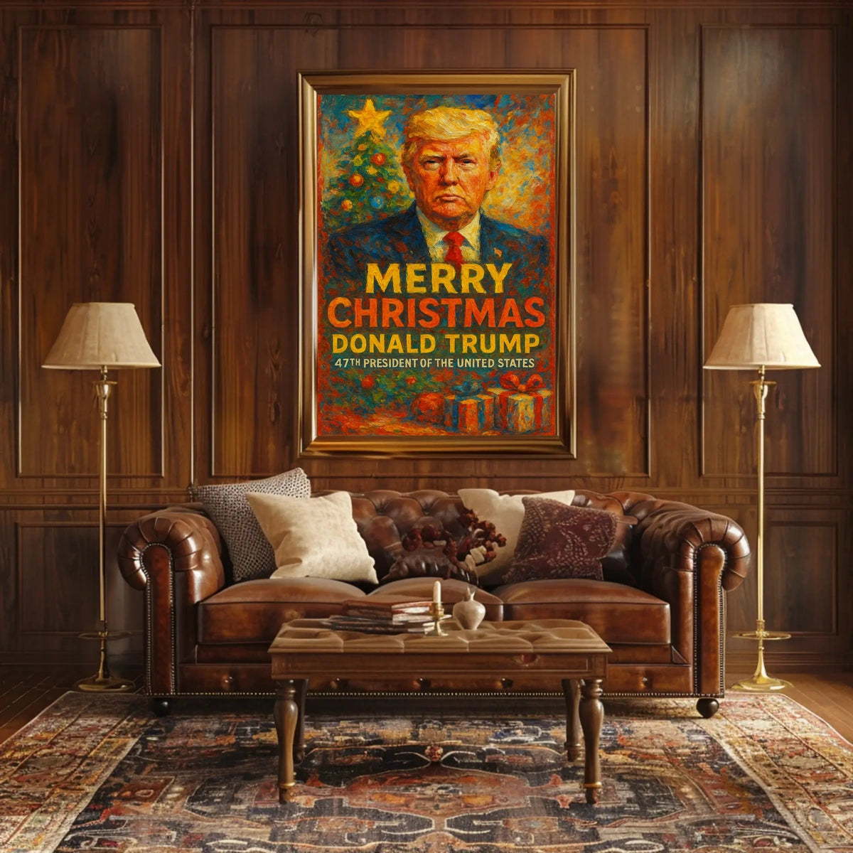 Donald Trump Christmas Theme Political Poster