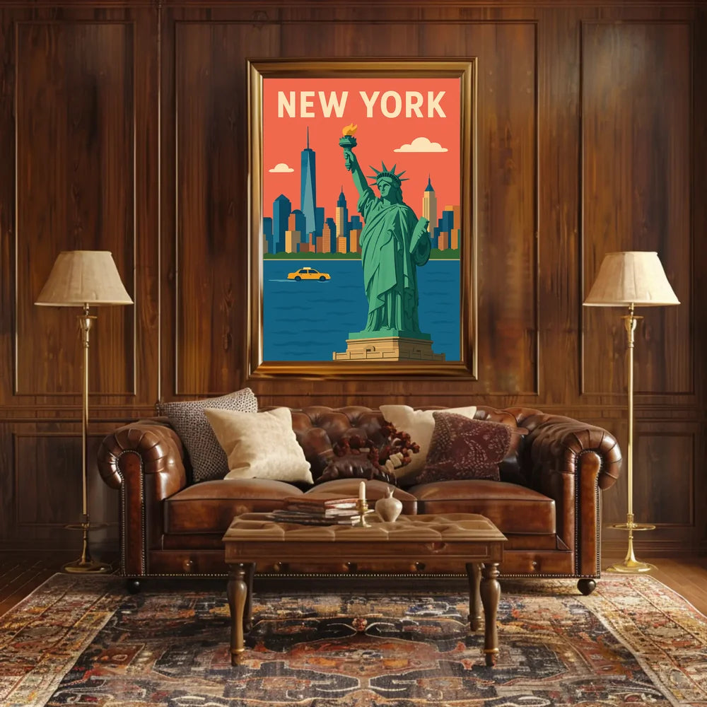 Flat Graphic NYC Poster Museum Quality Print for City Fans